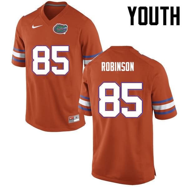 NCAA Florida Gators James Robinson Youth #85 Nike Orange Stitched Authentic College Football Jersey QPV5864CW